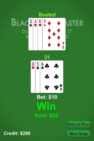 Blackjack Master Free screenshot 2