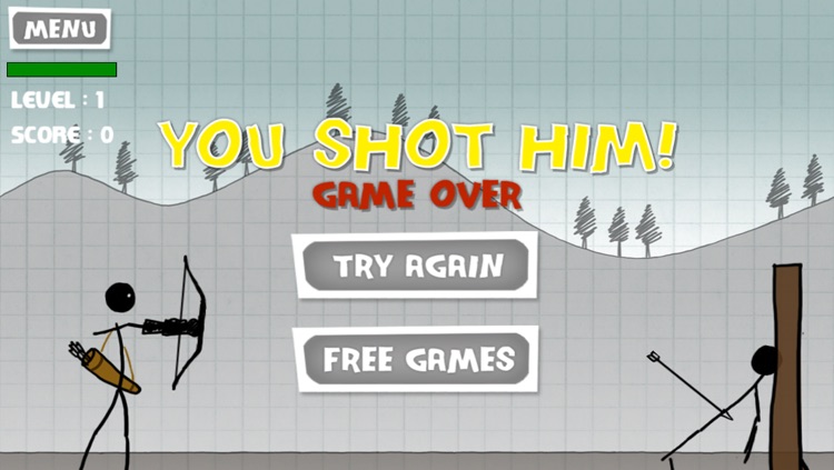 Stickman Apple Shooting Showdown - Free Bow and Arrow Fun Doodle Skill Game screenshot-4