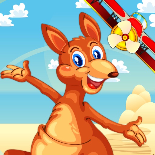 Kangaroo Airplane Trek - Fun Animal Games for Kids iOS App