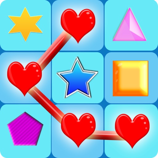 Neon Glow Shapes Puzzle: Threes a Match! icon