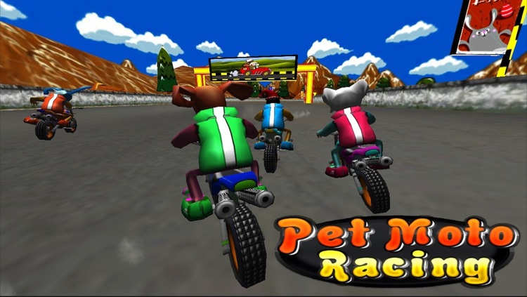 Pet Moto Racing ( 3D bike kids games ) screenshot-4