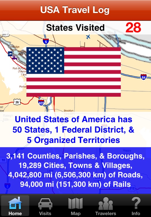 USA Travel Log • States Visited
