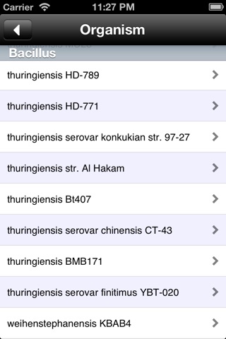 GeneIndex Bacteria screenshot 2