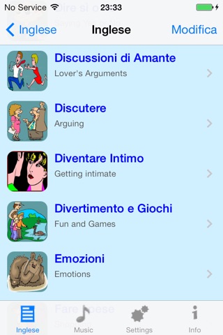 Inglese - Italian to English Translator and Phrasebook screenshot 3