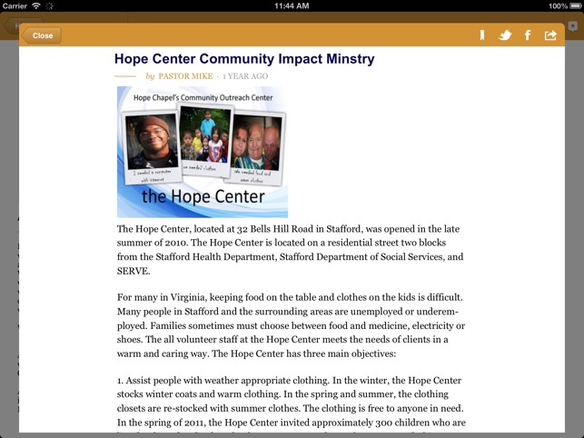 Hope Chapel / Center Community App for iPad(圖2)-速報App