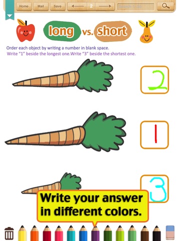 Kids Math-Measurement Worksheets(Kindergarten) screenshot 2