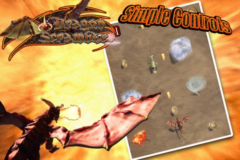 Dragon Scramble - Fly from Storm Cloud Danger, Tornado Trouble & Airplanes screenshot 4