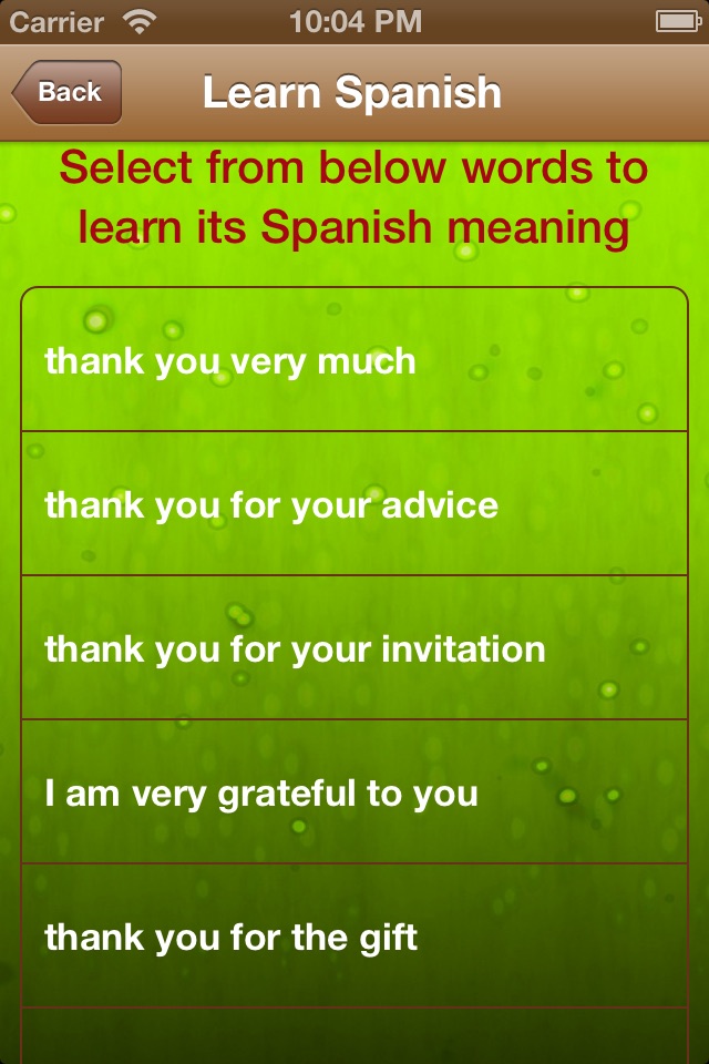 Learn Spanish: Phrases in Female voice screenshot 2