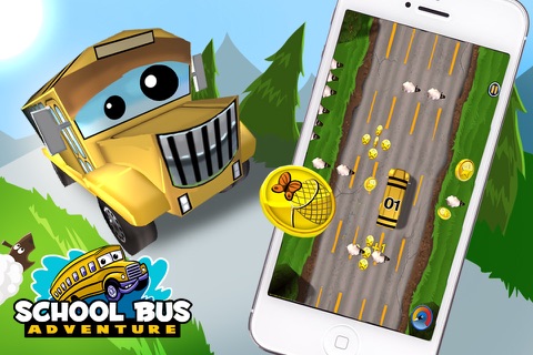 School Bus Adventure - Field Trip is a Fun 3D Driving Cartoon Game for Boys and Girls with simple Drag Control, where you can Explore Towns and Farms with Animals screenshot 2