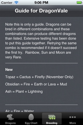 Breeding Guide for DragonVale+ screenshot 3