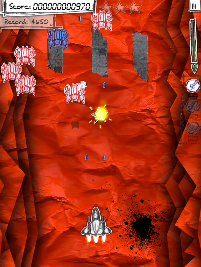 ‎Shock-X. HD - Space shooter wars paper Screenshot