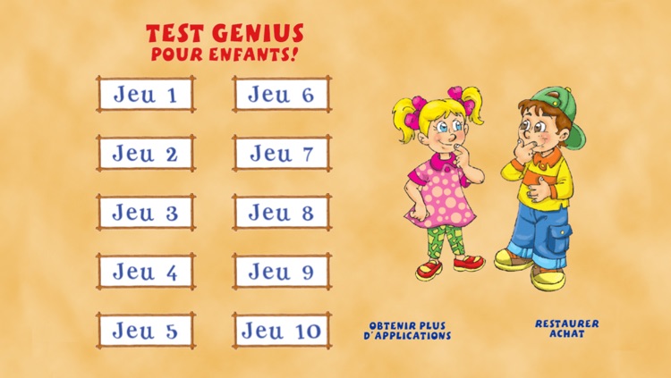 Test Genius pour enfants - Questionnaire éducatif pour les enfants d'âge préscolaire