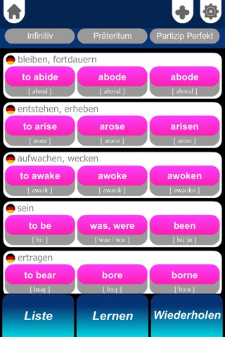 290 English Irregular verbs screenshot 2