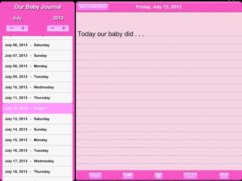 Our Baby Journal screenshot 4