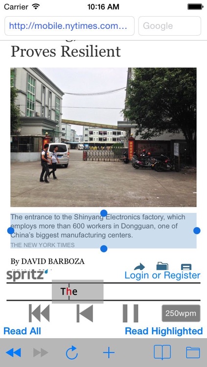 Spritz Read - Speed Reader for iOS