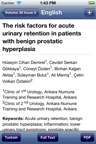 Turkish Journal of Urology screenshot 4