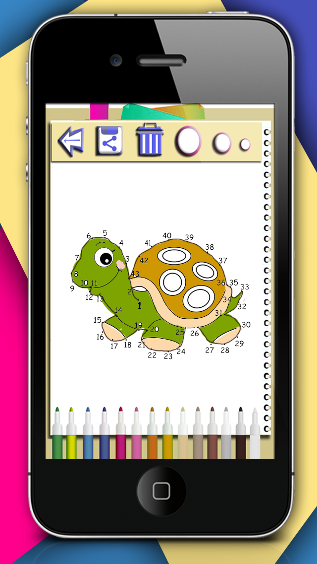 How to cancel & delete Connect the dots and color. Coloring and painting animals. Coloring book. from iphone & ipad 4