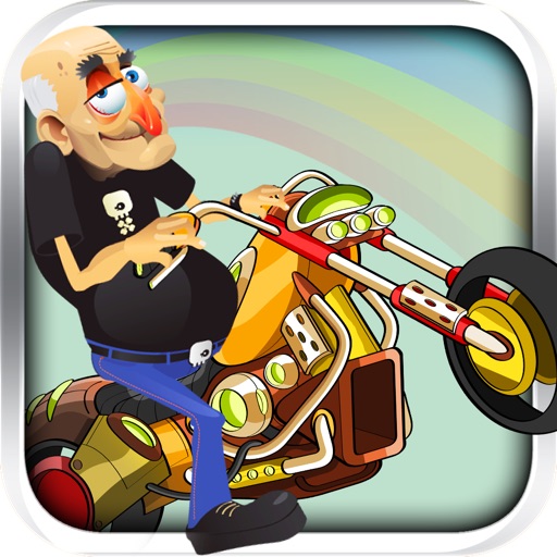 Naughty Grandpa on a Motorcycle icon