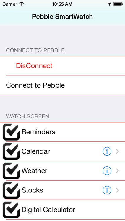 Smartwatch Plus for Pebble - Configure Calendar, Reminders, Weather, Stocks, Music, Camera, Video, GPS, Battery