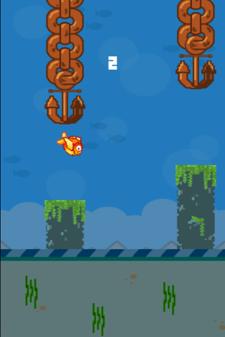 Скриншот из Little Flipper Fall- The Adventure of a Tiny, Flappy, Flying, Bird Fish with Splashy Birds Wings