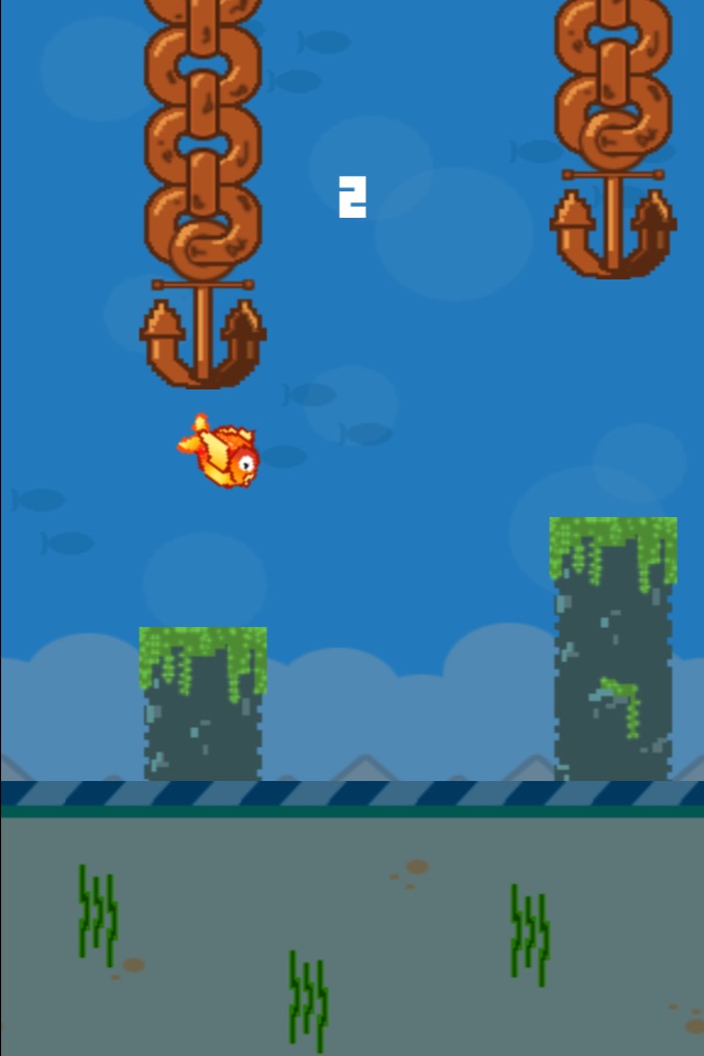 Little Flipper Fall- The Adventure of a Tiny, Flappy, Flying, Bird Fish with Splashy Birds Wings screenshot 3