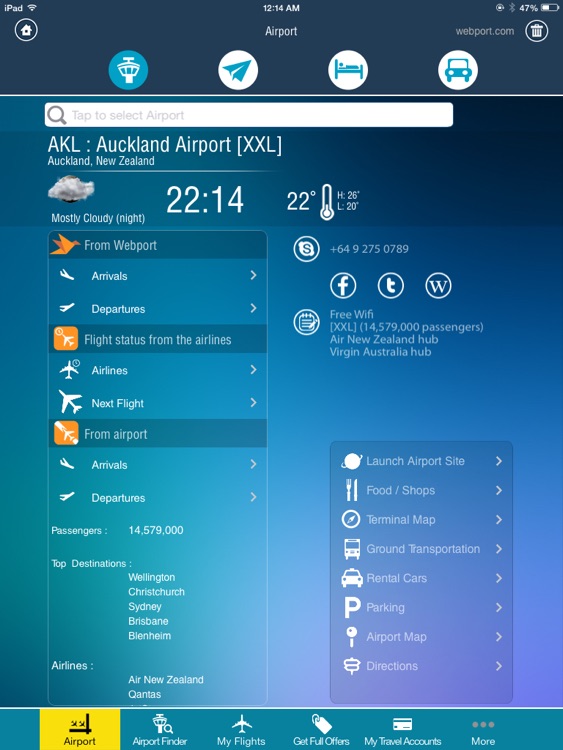 Auckland Airport +Flight Tracker air AKL New Zealand