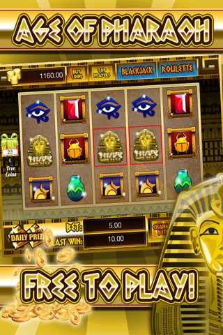 Age Of Pharaoh Slots Casino - Win Way Huge Jackpots With Bonus Games Blackjack & Roulette Free screenshot 3