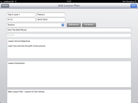 iLesson Plans screenshot 2