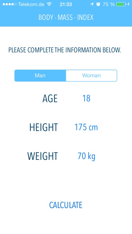 Body Mass Index - Calculator