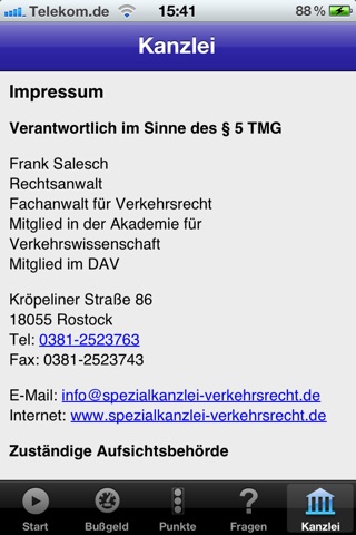Spezialkanzlei Verkehrsrecht RA Salesch screenshot 4