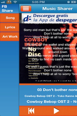 Music Sharer lite screenshot 2