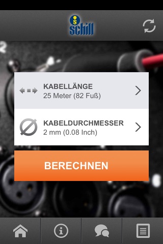 Schill Kabelrechner screenshot 2
