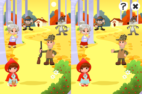 Game for children about little red riding hood: Games and puzzles for kindergarten, preschool or nursery school. Learn with girl, red cape, basket, wolf, grandmother, hunter in the forest! screenshot 3