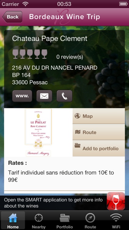 bordeaux wine trip app