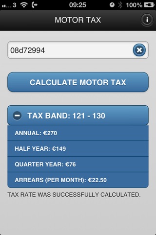 Motor Tax Calculator Ireland screenshot 2