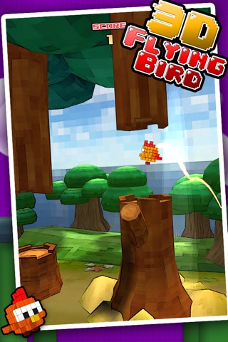 Flappy Chick 3D - tap to flap screenshot 3