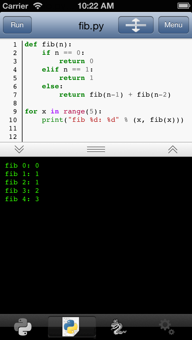 Python 3.2 for iOS Screenshot 2