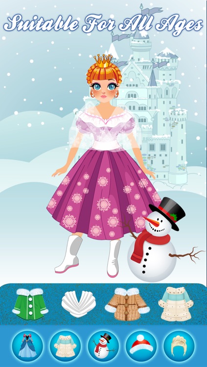 Magic Snow Queen Ice Princess Fashion Castle Game - Free Girls Edition screenshot-4