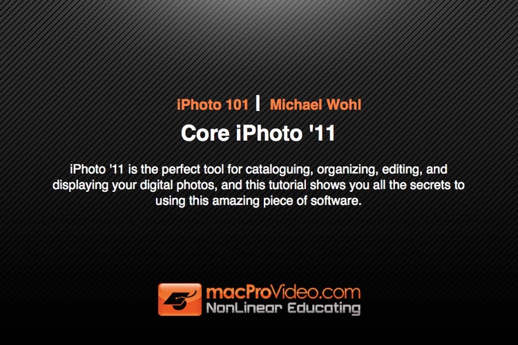 Course For iPhoto '11 101 - Core iPhoto '11