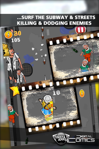 A Ninja Grandma Surfer Run- The Subway Shakedown Race Against Killer Zombies in Harlem! screenshot 4
