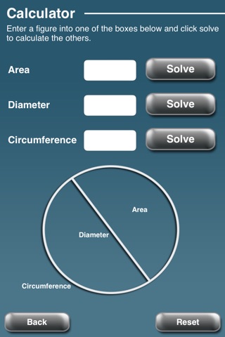 Circle Calculator Radius Area screenshot 3