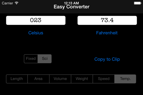 Easy Converter Free - universal unit convert ( length, area, volume, speed, weight, temperature ) screenshot 2