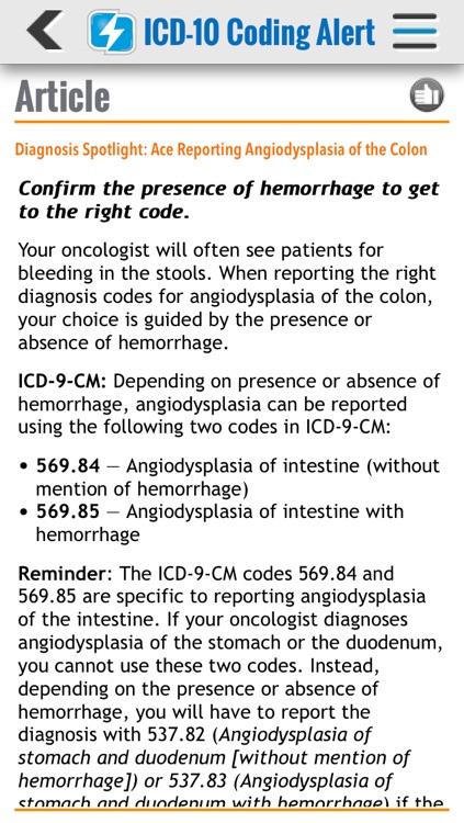 ICD-10 Coding Alert screenshot-3