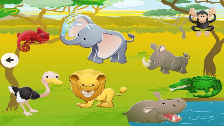 Animals! Safari animal learning game for children from age 2: Hear, listen and learn about the wilderness