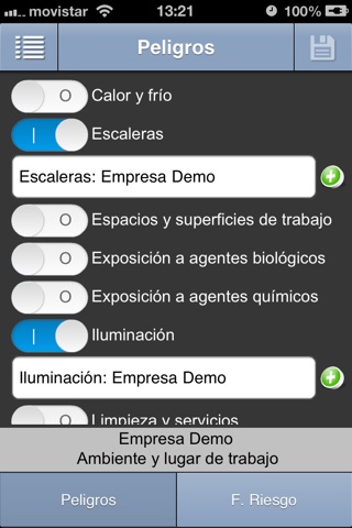 Evaluación de riesgos laborales screenshot 4