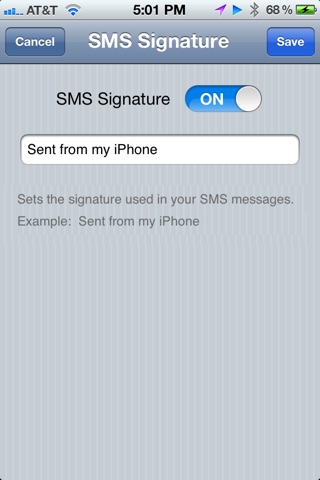 SMS Signature screenshot 2