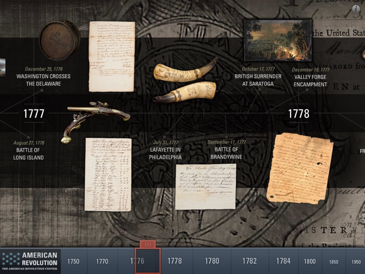 American Revolution Interactive Timeline for iPad
