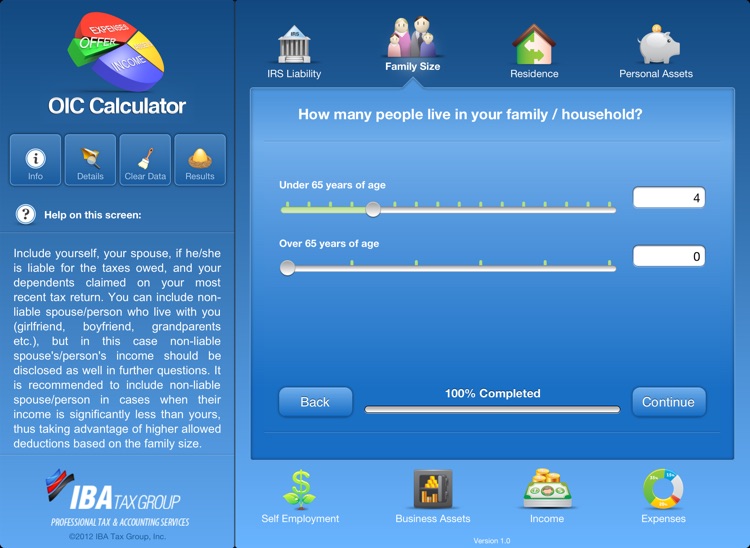 OIC Calculator for iPad