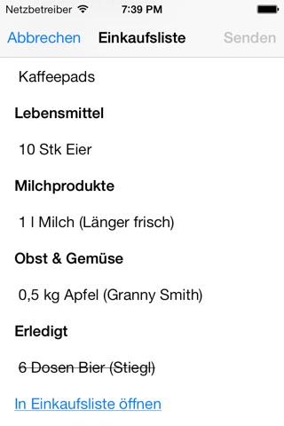 Einkaufsliste CDE screenshot 4