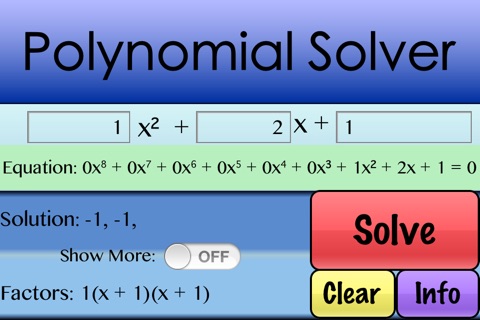 Factor Polynomials screenshot 3